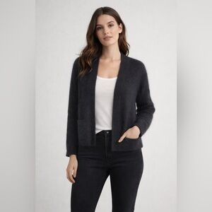 ANGORA BLEND OPEN CARDIGAN